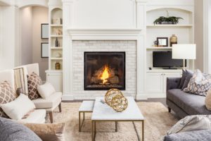 Fireplace in living room