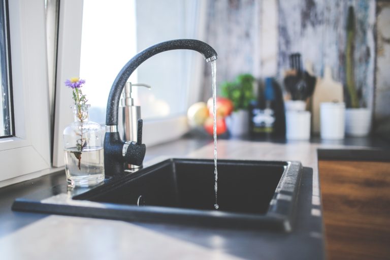 Sink faucet dripping.