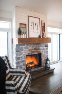 Fireplace in living room